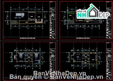Nhà phố 4 tầng,Nhà phố,file cad nhà phố 4 tầng,cad nhà phố 4 tầng