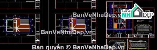 Nhà phố 4 tầng,kiến trúc 4 tầng,Nhà phố,file cad nhà phố 4 tầng