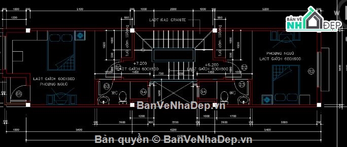 nhà phố 4 tầng,cad nhà phố 4 tầng,nhà phố 4 tầng file cad