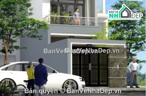 Bản vẽ kiến trúc Nhà,Nhà phố,kết cấu 2 tầng,full bản vẽ nhà phố