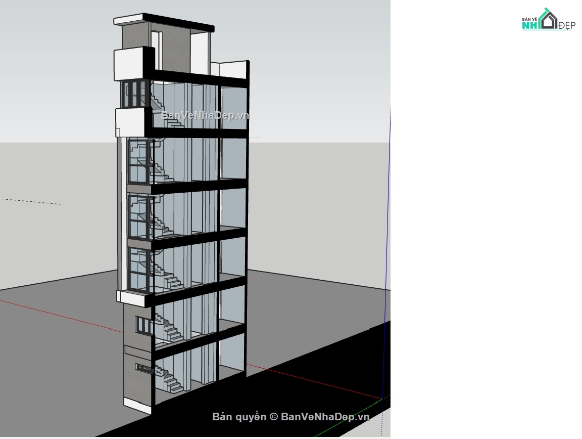 thiết kế nhà phố 5 tầng,bản vẽ nhà phố 5 tầng,file cad nhà phố 5 tầng,mẫu nhà phố 5 tầng