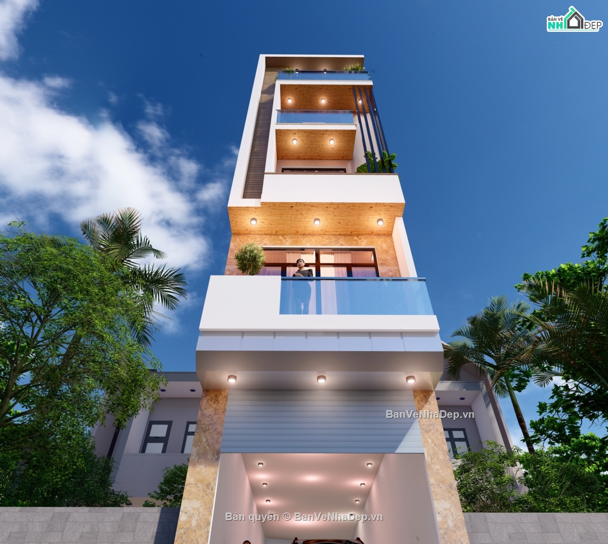 Nhà phố 5 tầng,bản vẽ nhà phố,nhà phố