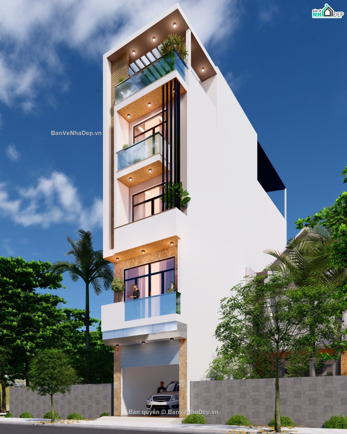 Nhà phố 5 tầng,bản vẽ nhà phố,nhà phố