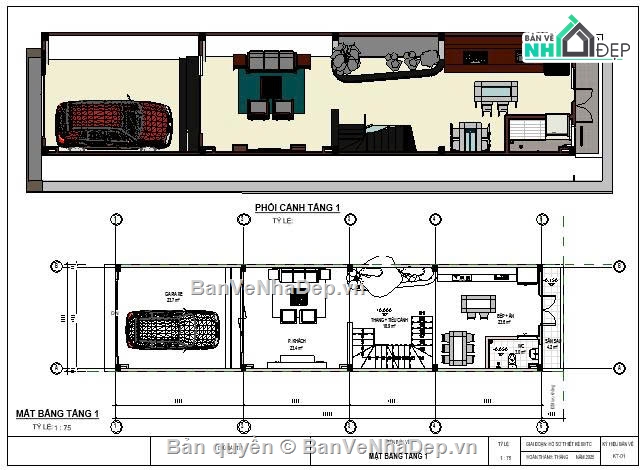 Nhà phố 5x20m,5x20x3 tầng,nhà phố 3 tầng,phương án nhà phố 3 tầng