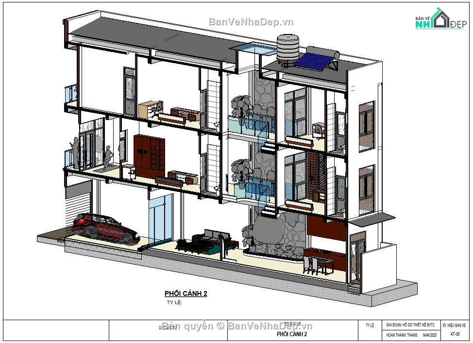 Nhà phố 5x20m,5x20x3 tầng,nhà phố 3 tầng,phương án nhà phố 3 tầng
