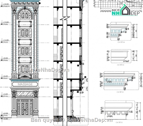 nhà phố 6 tầng,file cad nhà phố 6 tầng,file autocad nhà phố 6 tầng,nhà phố 6 tầng cad