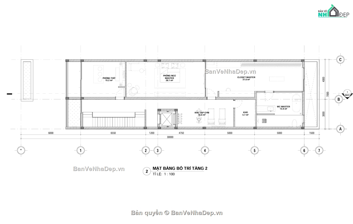 thiết kế nhà phố 3 tầng,kiến trúc nhà phố,bản vẽ nhà phố