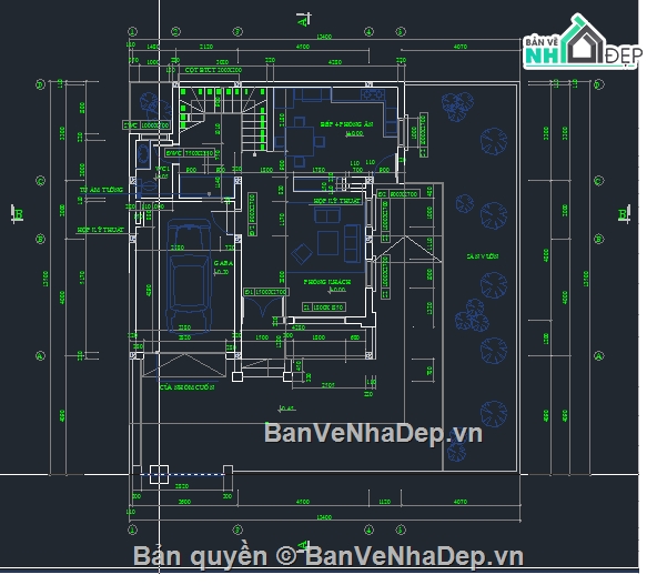 Nhà phố,bản vẽ kiến trúc,Bản vẽ kiến trúc Nhà