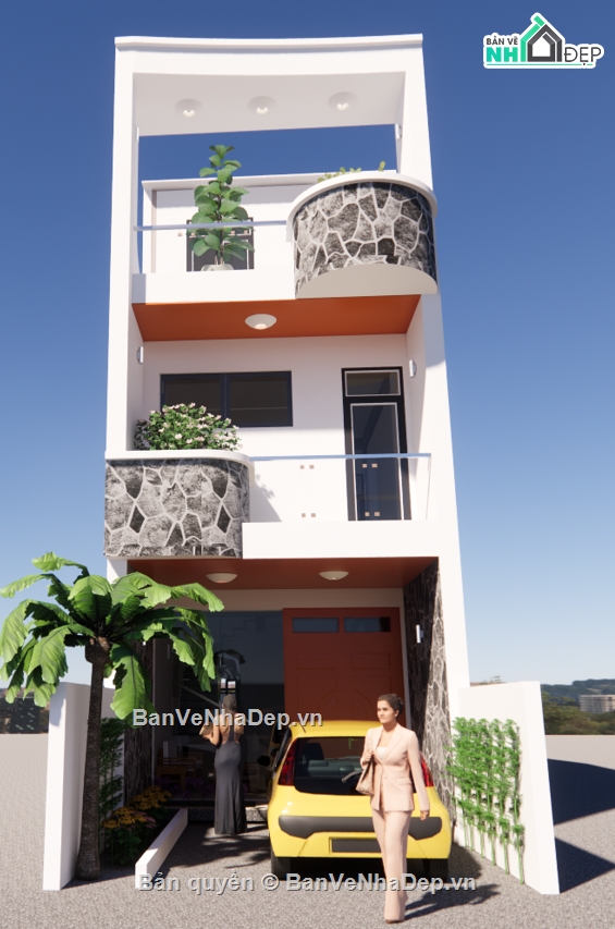 nhà phố 4.5x20m,nhà phố 3 tầng đẹp,nhà phố đẹp,nhà phố hiện đại,nhà phố xanh