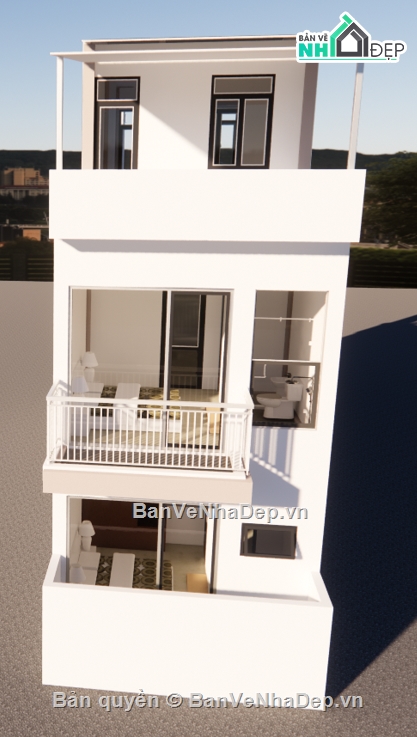 nhà phố 4.5x20m,nhà phố 3 tầng đẹp,nhà phố đẹp,nhà phố hiện đại,nhà phố xanh