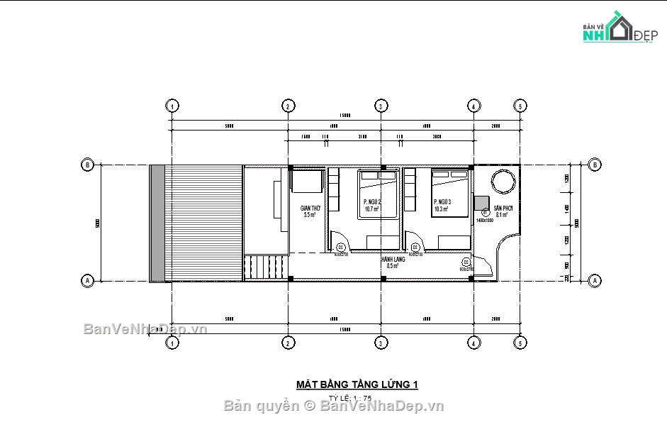 nhà phố đẹp,nhà kích thước 5 x 15m,nhà đẹp 1 tầng,nhà phố 1 tầng đẹp,nhà gác lửng 1.5 tầng,mẫu nhà gác lửng đẹp