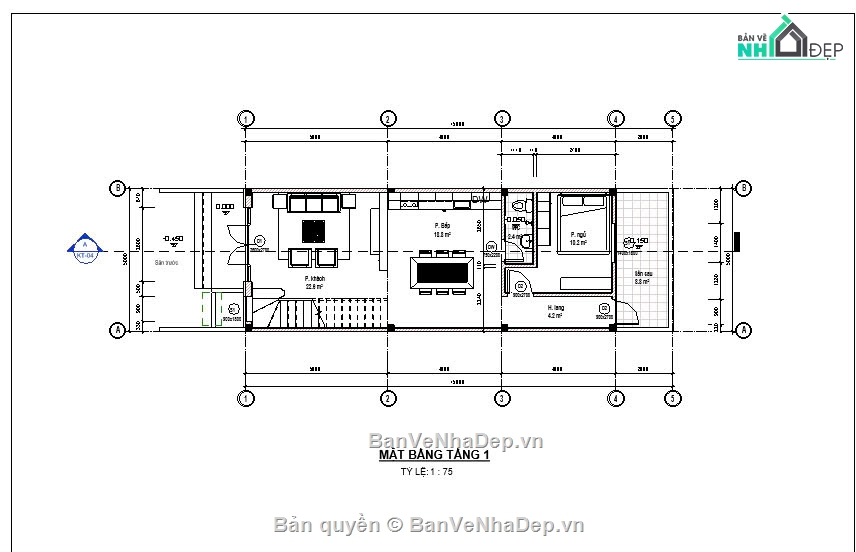 nhà phố đẹp,nhà kích thước 5 x 15m,nhà đẹp 1 tầng,nhà phố 1 tầng đẹp,nhà gác lửng 1.5 tầng,mẫu nhà gác lửng đẹp