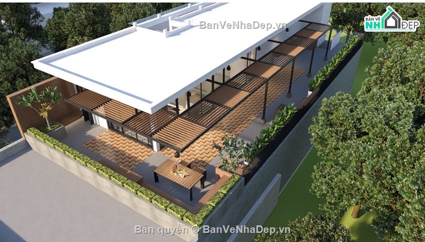 nhà phố mái bằng,nhà 2 tầng hiện đại,nhà hiện đại