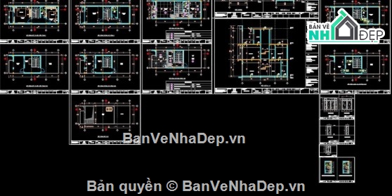 nhà phố 2 tầng 1 tum,file cad nhà phố 2 tầng,bản vẽ nhà phố 2 tầng 1 tum