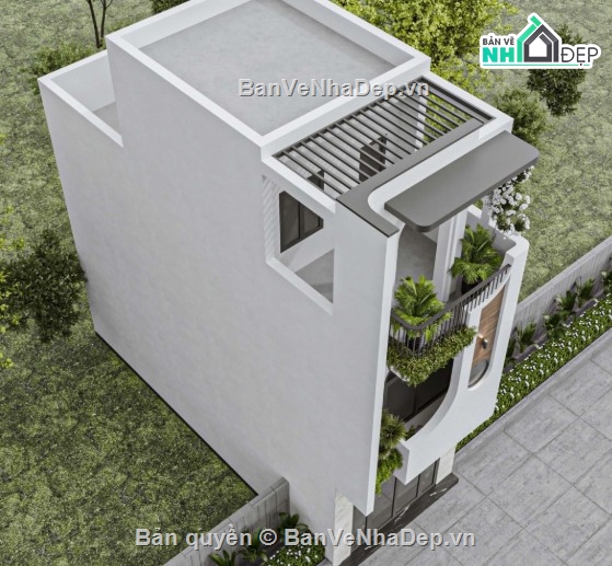 nhà phố 2 tầng 1 tum,file cad nhà phố 2 tầng,bản vẽ nhà phố 2 tầng 1 tum