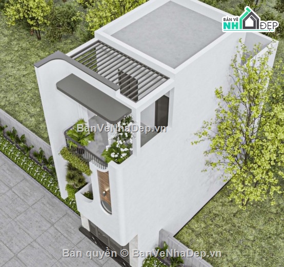 nhà phố 2 tầng 1 tum,file cad nhà phố 2 tầng,bản vẽ nhà phố 2 tầng 1 tum