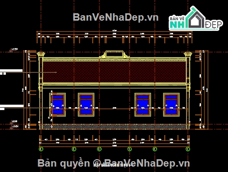 Nhà thờ họ 5 gian KT8x16m,nhà thờ họ,nhà thờ đẹp,nhà thờ họ có phòng ngủ,nhà thờ 5 gian,bản vẽ nhà thờ