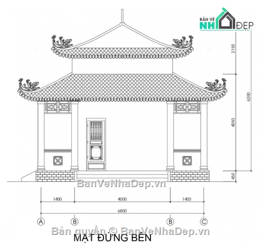 Nhà thờ họ,cad nhà thờ họ,file cad nhà thờ họ,nhà thờ họ file cad