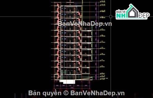 văn phòng cho thuê 11 tầng,văn phòng 11 tầng,file cad văn phòng 11 tầng,tòa nhà văn phòng