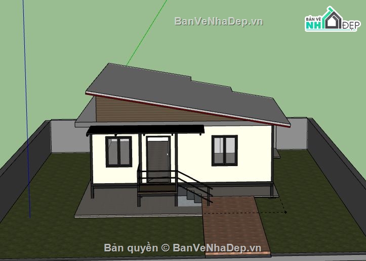 Nhà cấp 4,Model su nhà cấp 4,file su nhà cấp 4