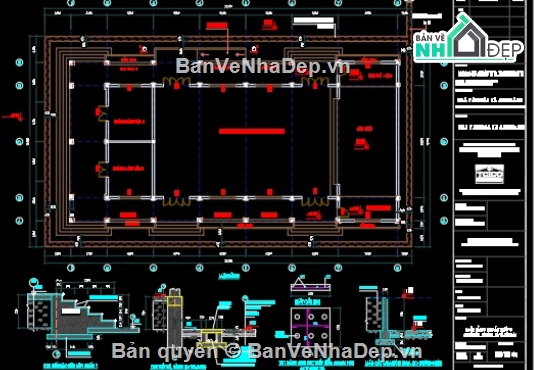 file cad nhà văn hóa,nhà văn hóa file cad,Nhà văn hóa Autocad