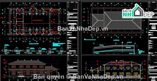 file cad nhà văn hóa,nhà văn hóa file cad,Nhà văn hóa Autocad