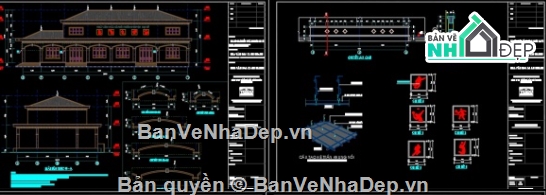 file cad nhà văn hóa,nhà văn hóa file cad,Nhà văn hóa Autocad