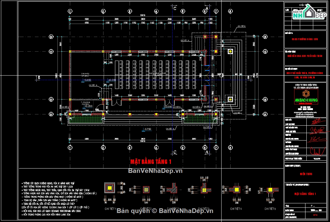 Nhà văn hóa hiện đại,kích thước 10x20m,kiến trúc nhà văn hóa