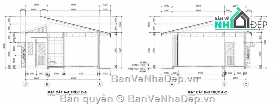 nhà vườn 1 tầng,cad nhà vườn 1 tầng,file cad nhà vườn 1 tầng