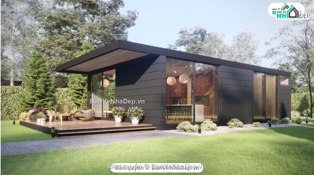 thiết kế nhà vườn,thiết kế nhà,nhà vườn lắp ghép
