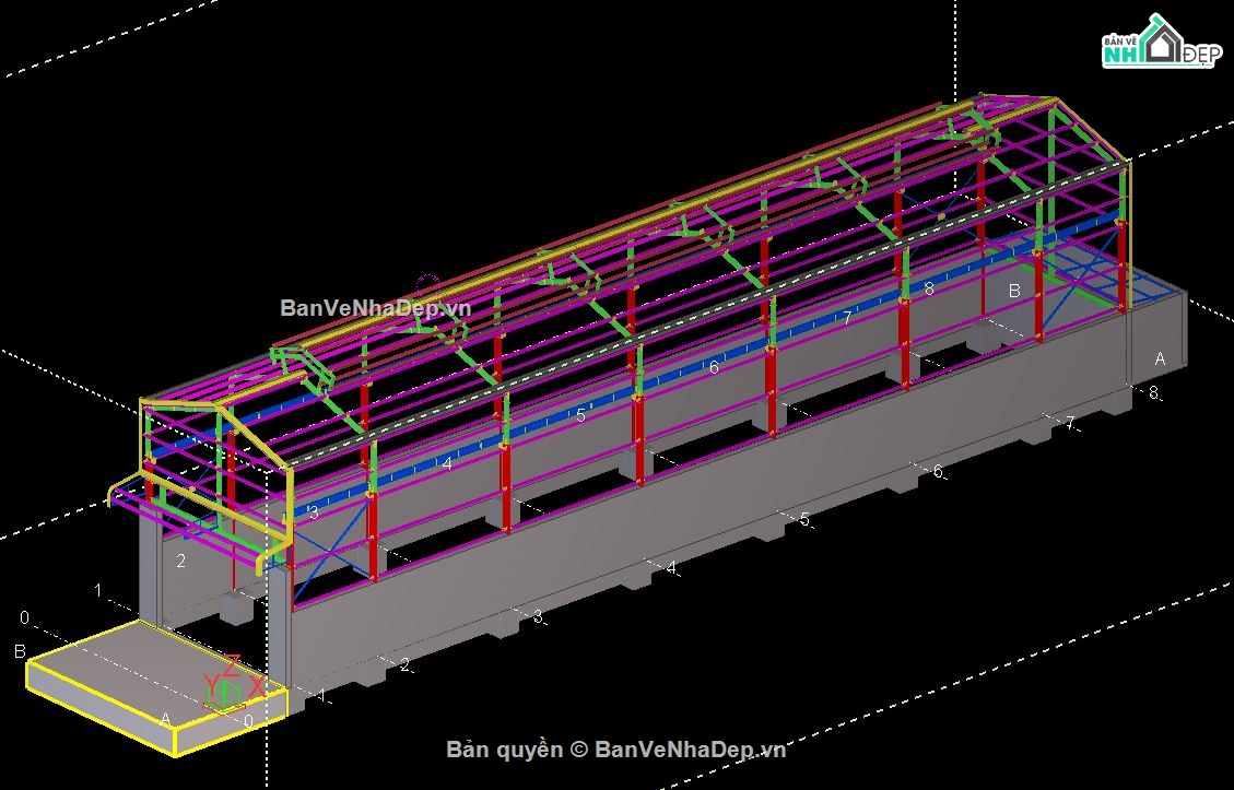 tekla,nhà xưởng,kết cấu nhà xưởng