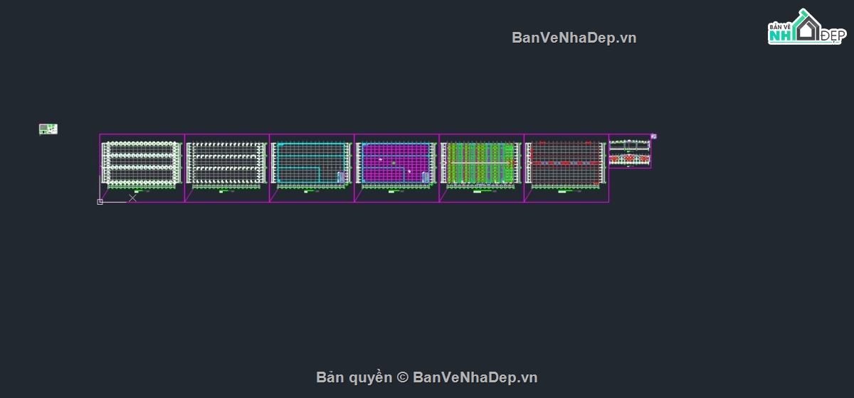 Thiết kế nhà xưởng,Nhà xưởng 94x160m,Bản vẽ nhà xưởng 94x160m