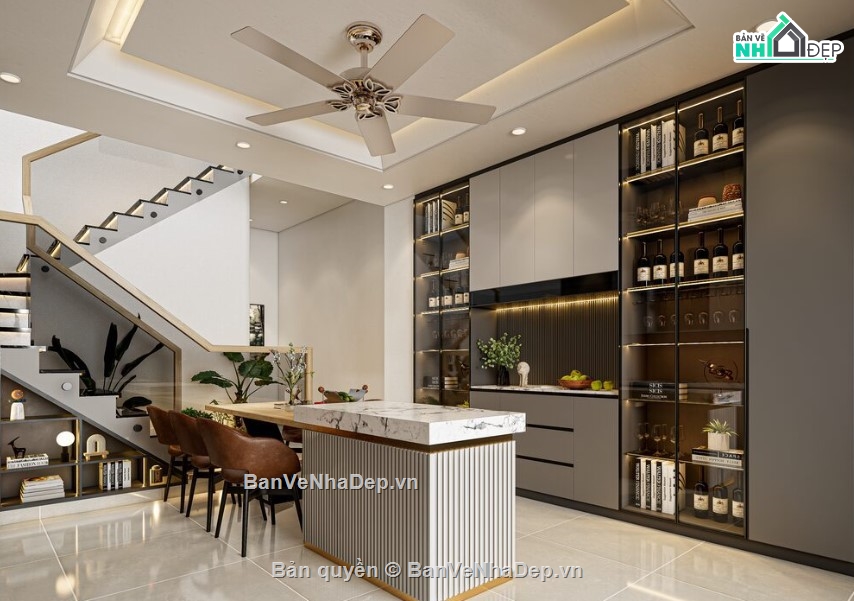 sketchup nội thất,nội thất nhà hiện đại,sketchup nội thất hiện đại