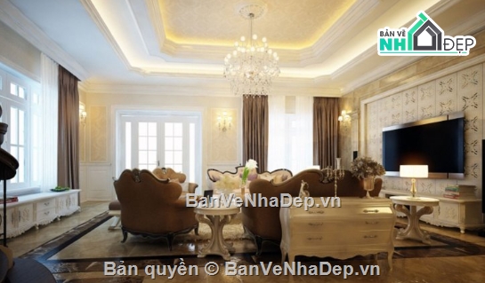 nội thất biệt thự 3 tầng,cad nội thất,file cad nội thất biệt thự