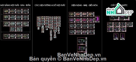 nội thất biệt thự 3 tầng,cad nội thất,file cad nội thất biệt thự