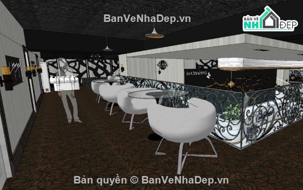 sketchup quán karaoke,file sketchup quán karaoke,nội thất quán karaoke,model su nội thất karaoke,file su nội thất quán karaoke