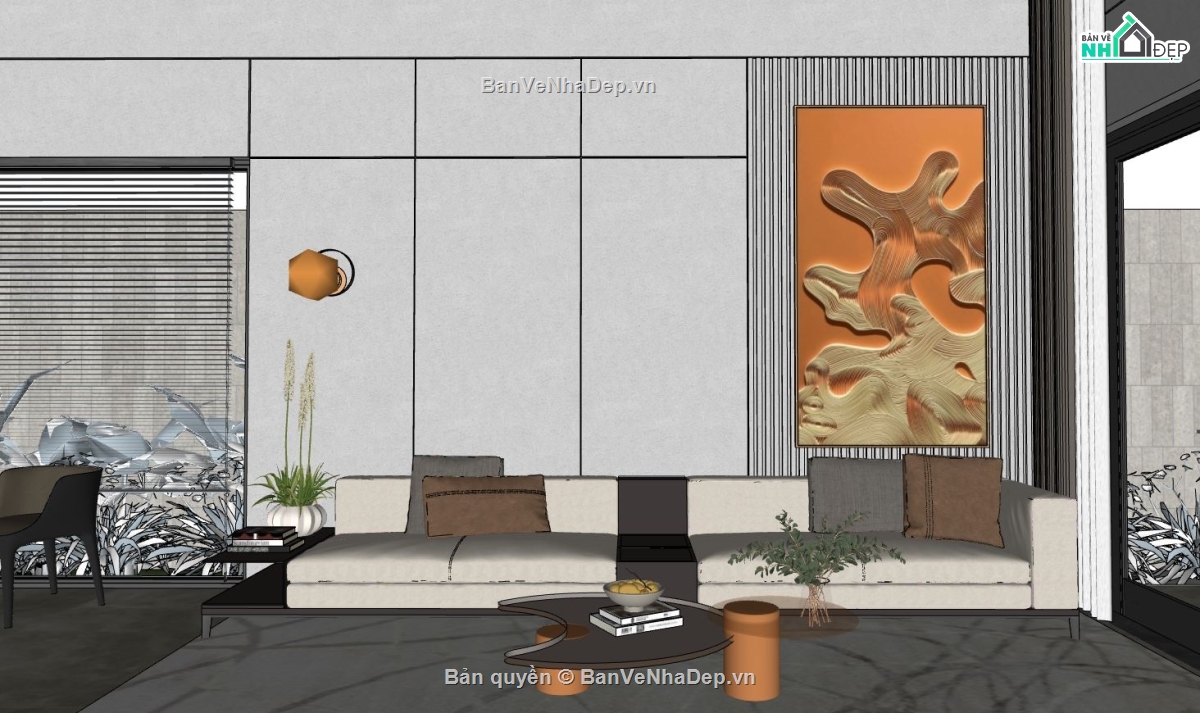 Phòng khách bếp file sketchup,file sketchup phòng khách bếp,phòng khách bếp model su,model su phòng khách bếp