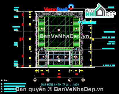 kiến trúc ngân hàng,bản vẽ ngân hàng,kết cấu ngân hàng