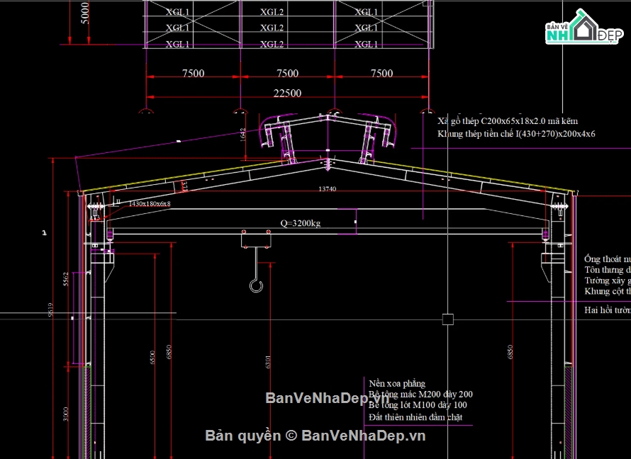 Nhà công nghiệp,xưởng công nghiệp,Nhà xưởng có cầu trục
