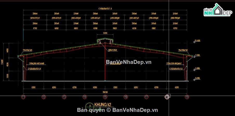xưởng công nghiệp,Nhà công nghiệp,nhà xưởng file cad