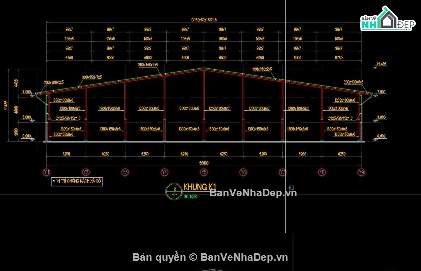 xưởng công nghiệp,Nhà công nghiệp,nhà xưởng file cad