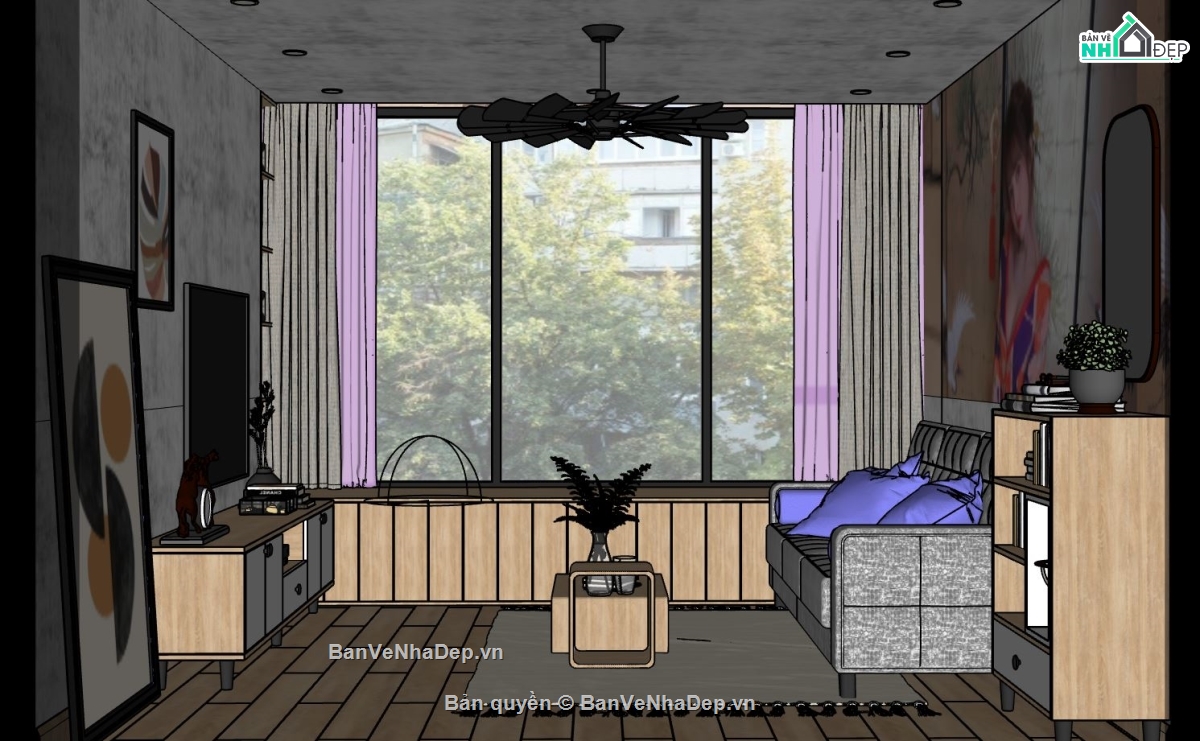 3d sketchup Phòng khách,Phòng khách file sketchup,phòng khách dựng sketchup,sketchup phòng khách,phòng khách sketchup