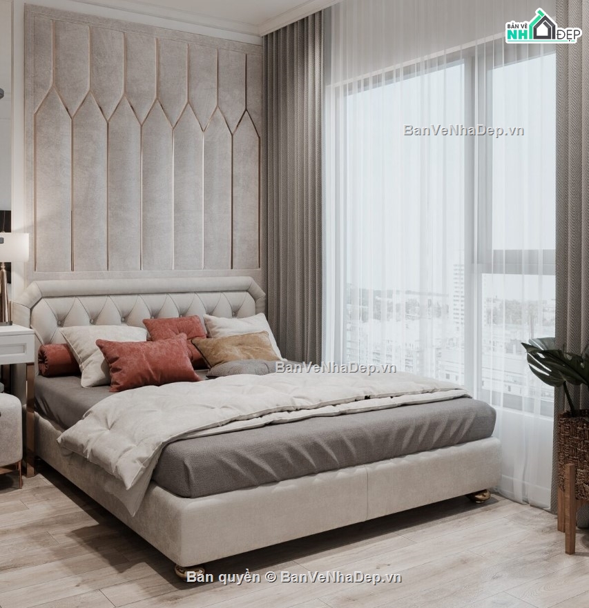 phòng ngủ sketchup,sketchup phòng khách,file sketchup phòng khách