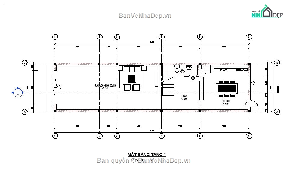 nhà phố 3 tầng,nhà 3 tầng,nhà kích thước 5 x 20m