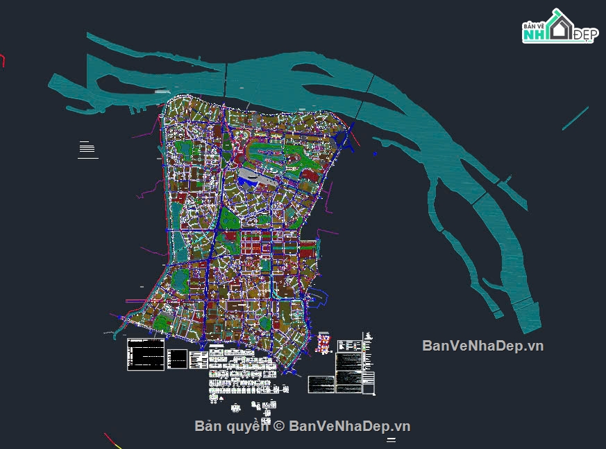 Quy hoạch phân khu Hà Nội,phân khu H2-1,file cad quy hoạch phân khu Hà Nội,bản vẽ quy hoạch hà nội