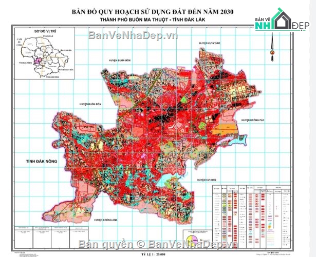 sử dụng đất,Quy hoạch sử dụng đất 2030,Buôn Ma Thuột tỉnh ĐẮK NÔNG