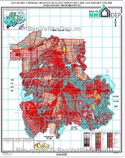 sử dụng đất,quy hoạch sử dụng đất huyện Châu Đức,sử dụng đất huyện Châu Đức