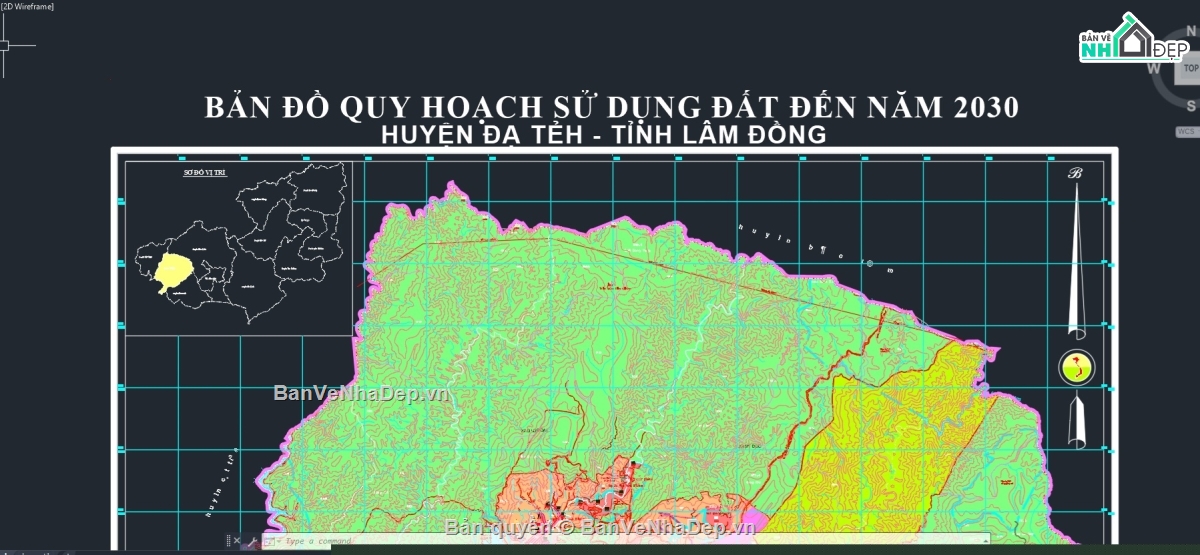 Đạ Teh,Sử dụng đất,Huyện Da teh,huyện Đạ Tẻ,Sử dụng đất Đạ Teh,SDĐ 2030