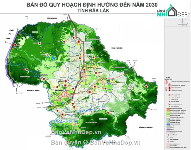Quy hoạch sử dụng đất 2030,sử dụng đất Krong Búk,Krong Búk tỉnh ĐẮK NÔNG