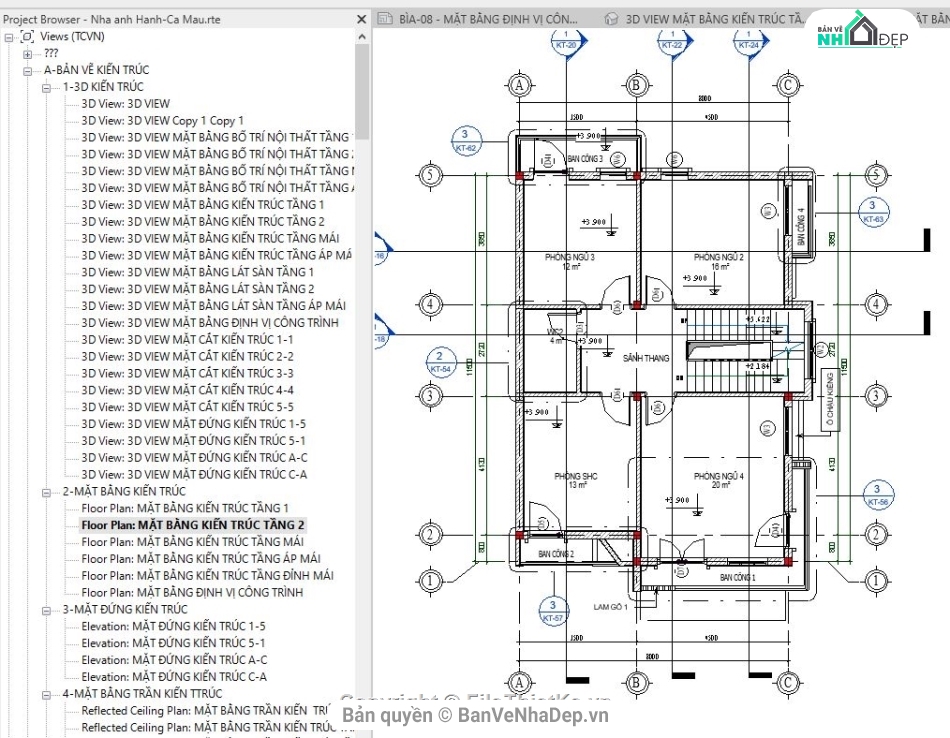 bản vẽ revit nhà phố,revit nhà phố 3 tầng,model revit nhà phố 3 tầng,file revit nhà phố 3 tầng